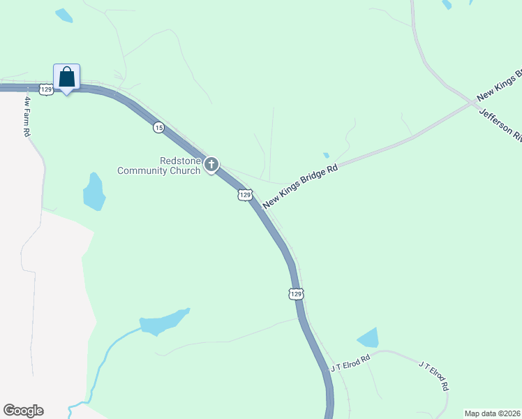 map of restaurants, bars, coffee shops, grocery stores, and more near 214 Harrison Johnson Way in Jefferson