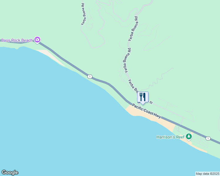 map of restaurants, bars, coffee shops, grocery stores, and more near 11344 Pacific Coast Highway in Malibu