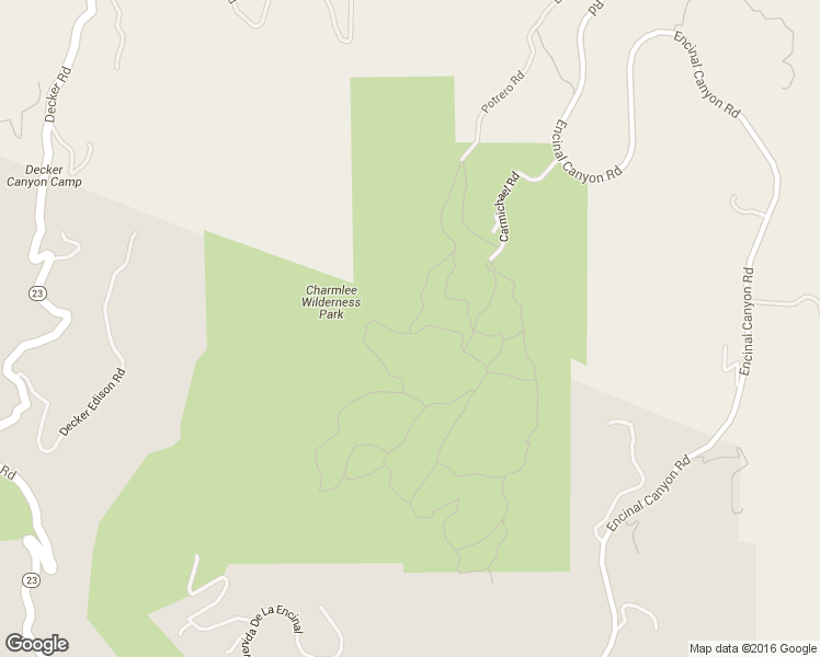 map of restaurants, bars, coffee shops, grocery stores, and more near Potrero Rd in Malibu