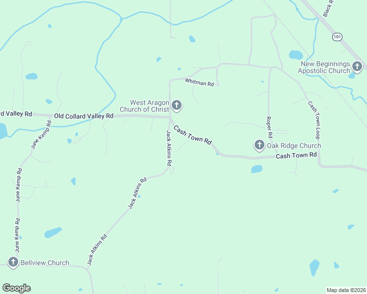 map of restaurants, bars, coffee shops, grocery stores, and more near 665 Cash Town Road in Aragon