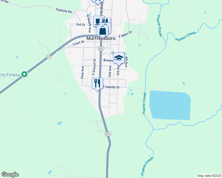 map of restaurants, bars, coffee shops, grocery stores, and more near 809 2nd Avenue in Murfreesboro