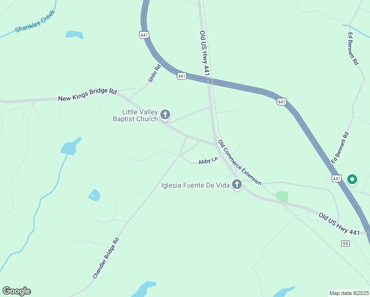 map of restaurants, bars, coffee shops, grocery stores, and more near 51 Chandler Bridge Road in Nicholson