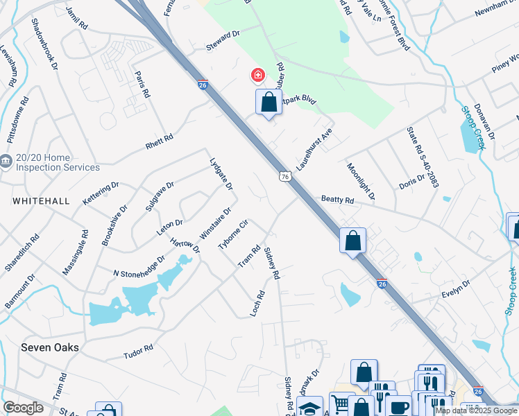 map of restaurants, bars, coffee shops, grocery stores, and more near 307 Hathcock Court in Columbia