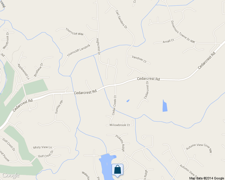 map of restaurants, bars, coffee shops, grocery stores, and more near 34 Cedar Creek Ct in Acworth