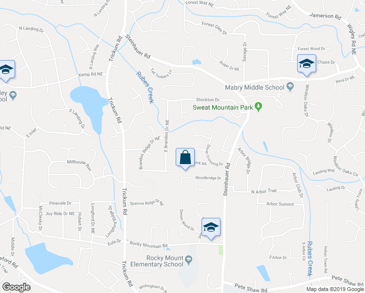 map of restaurants, bars, coffee shops, grocery stores, and more near 2600 Ainsley Court in Marietta