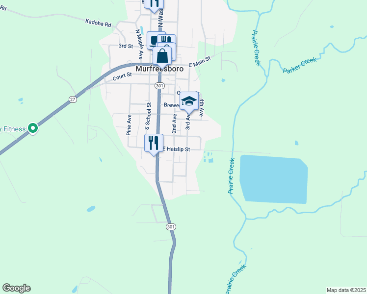 map of restaurants, bars, coffee shops, grocery stores, and more near 809 2nd Avenue in Murfreesboro
