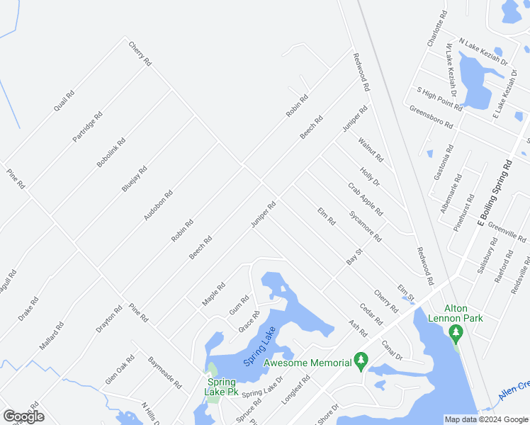map of restaurants, bars, coffee shops, grocery stores, and more near Juniper Road in Southport