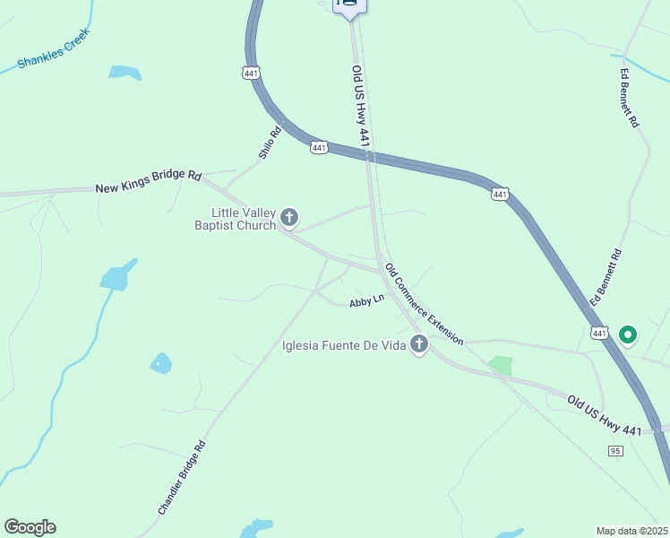 map of restaurants, bars, coffee shops, grocery stores, and more near 15 Chandler Bridge Road in Nicholson