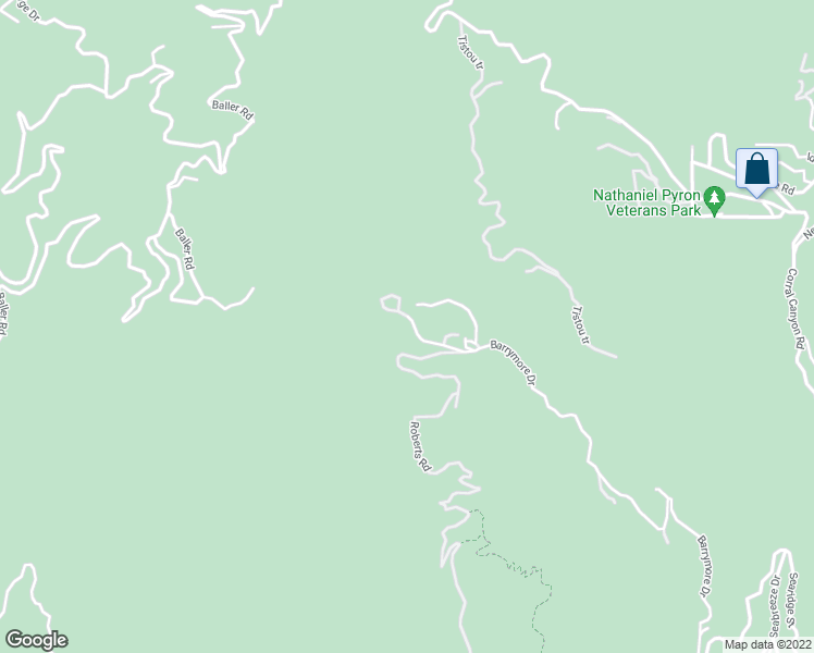 map of restaurants, bars, coffee shops, grocery stores, and more near 2701 Barrymore Drive in Malibu