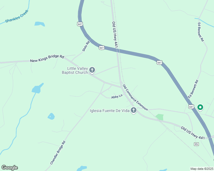 map of restaurants, bars, coffee shops, grocery stores, and more near 15 Chandler Bridge Road in Nicholson