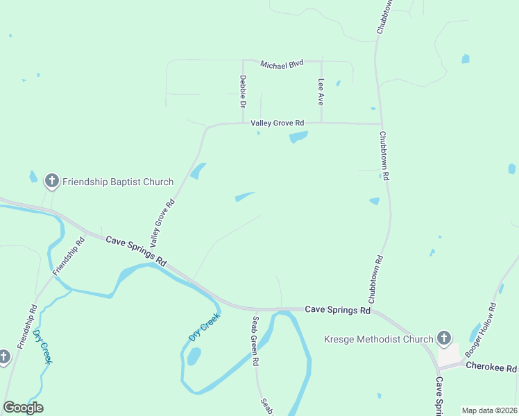 map of restaurants, bars, coffee shops, grocery stores, and more near 173 Cedar Creek Crossing in Cedartown