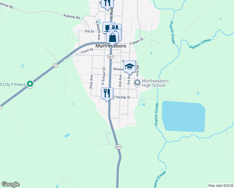 map of restaurants, bars, coffee shops, grocery stores, and more near 809 2nd Avenue in Murfreesboro