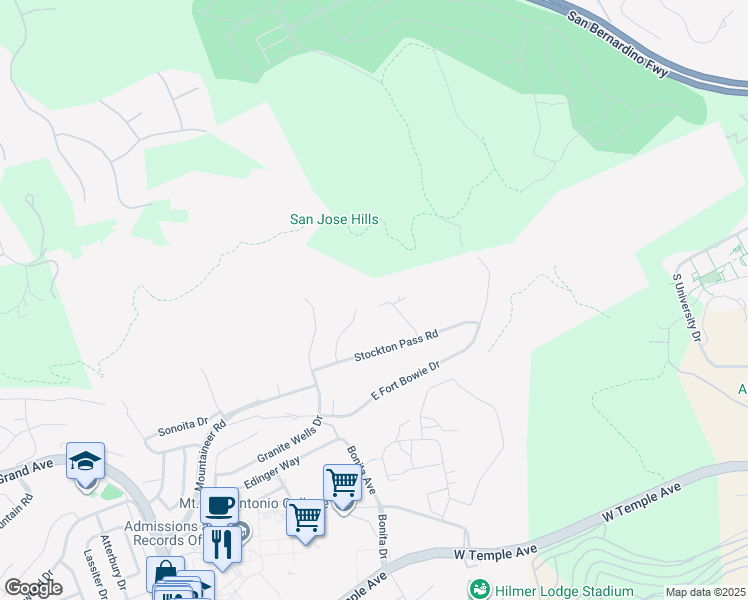 map of restaurants, bars, coffee shops, grocery stores, and more near 1964 North Onyx Drive in Walnut