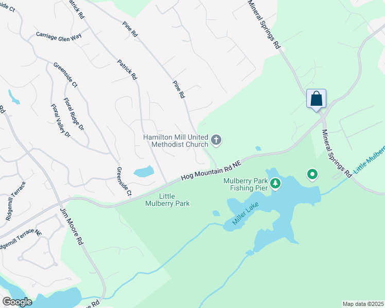 map of restaurants, bars, coffee shops, grocery stores, and more near 1572 Heathermoor Way in Dacula