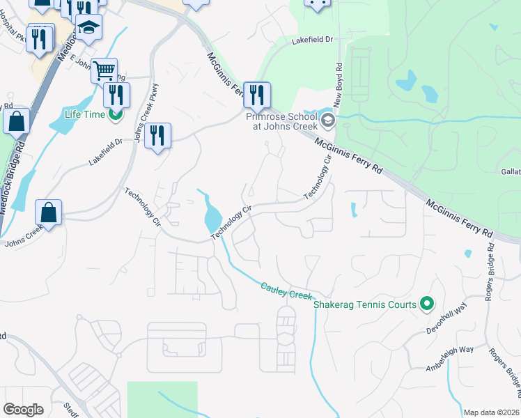 map of restaurants, bars, coffee shops, grocery stores, and more near 11262 Gates Terrace in Duluth