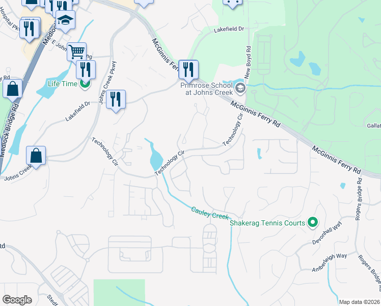map of restaurants, bars, coffee shops, grocery stores, and more near 11262 Gates Terrace in Duluth