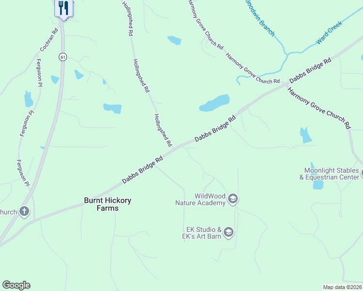 map of restaurants, bars, coffee shops, grocery stores, and more near 1075 Dabbs Bridge Road in Dallas