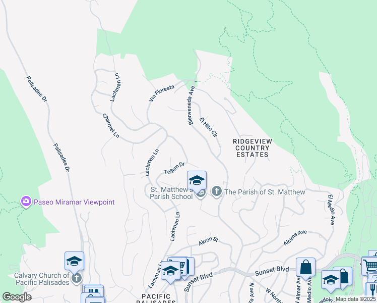 map of restaurants, bars, coffee shops, grocery stores, and more near 1176 Tellem Drive in Los Angeles
