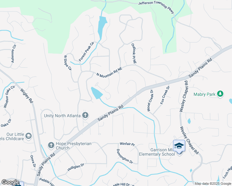 map of restaurants, bars, coffee shops, grocery stores, and more near 4455 Leesburg Road in Marietta