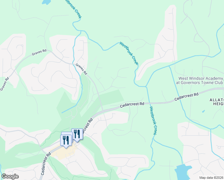 map of restaurants, bars, coffee shops, grocery stores, and more near 112 Brisbane Drive in Acworth