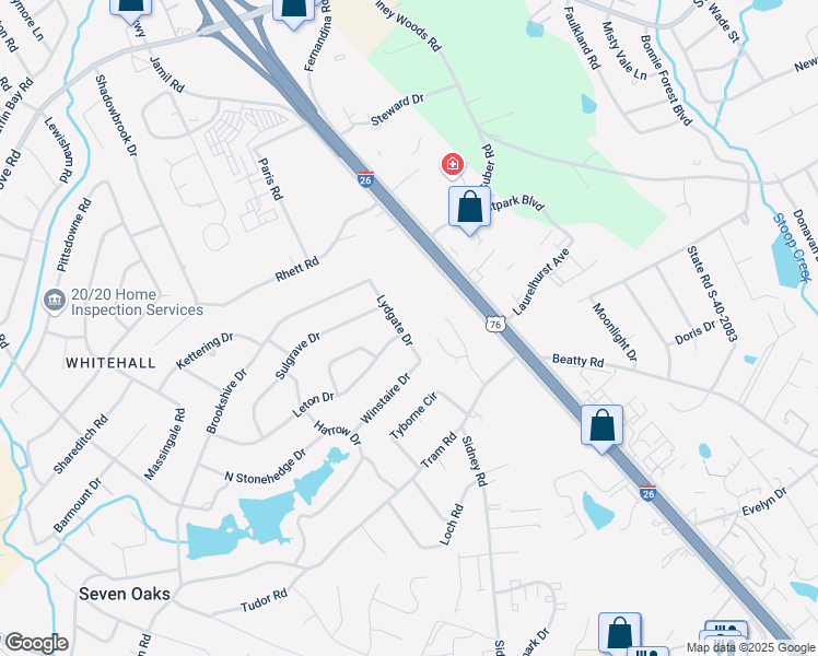 map of restaurants, bars, coffee shops, grocery stores, and more near 318 Lydgate Drive in Columbia