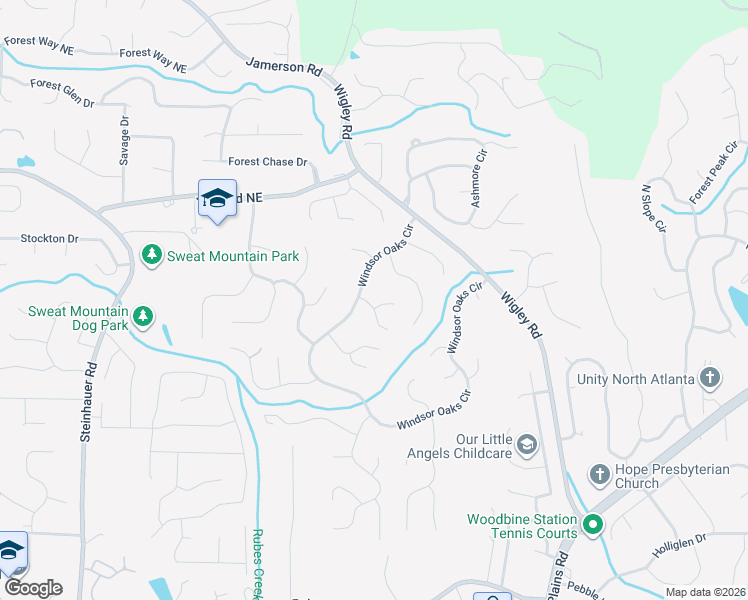 map of restaurants, bars, coffee shops, grocery stores, and more near 3041 Sawyer Trace in Marietta