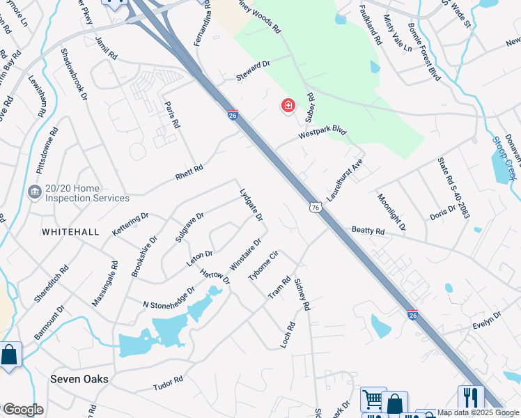 map of restaurants, bars, coffee shops, grocery stores, and more near 318 Lydgate Drive in Columbia
