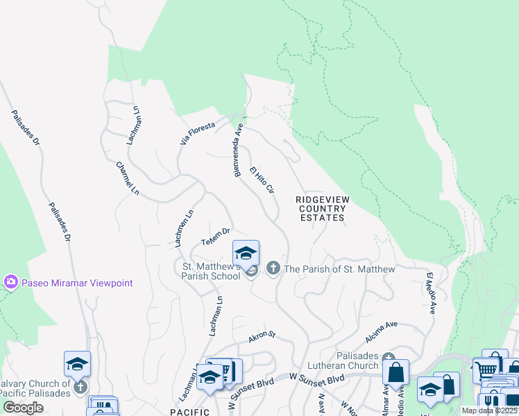 map of restaurants, bars, coffee shops, grocery stores, and more near 1233 Bienveneda Avenue in Los Angeles