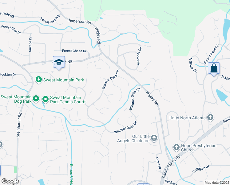 map of restaurants, bars, coffee shops, grocery stores, and more near 3157 Sawyer Court in Marietta