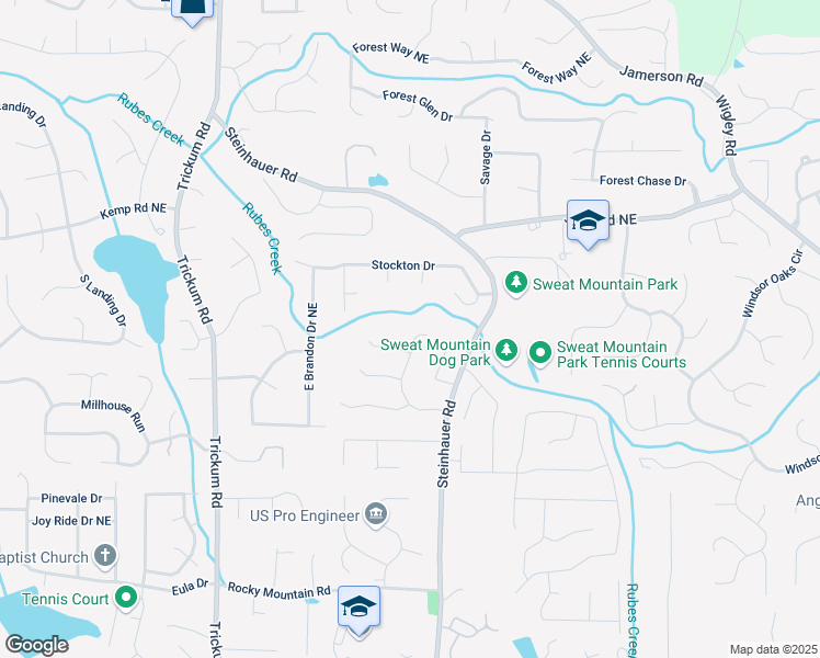 map of restaurants, bars, coffee shops, grocery stores, and more near 4365 Dover Crossing Drive in Marietta