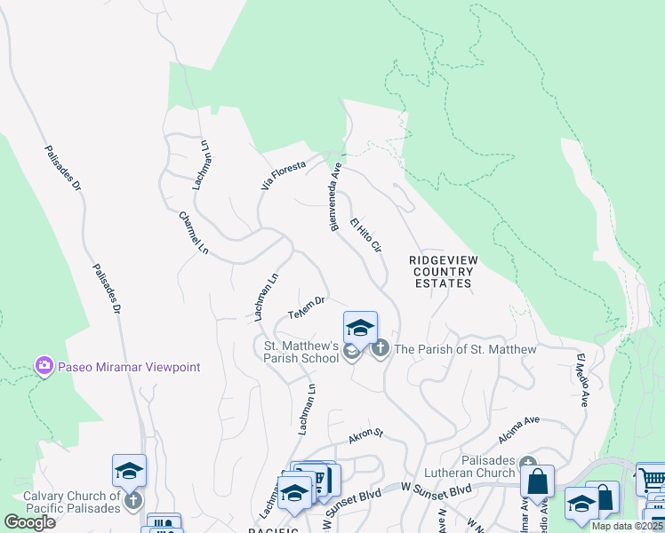 map of restaurants, bars, coffee shops, grocery stores, and more near 1176 Tellem Drive in Los Angeles