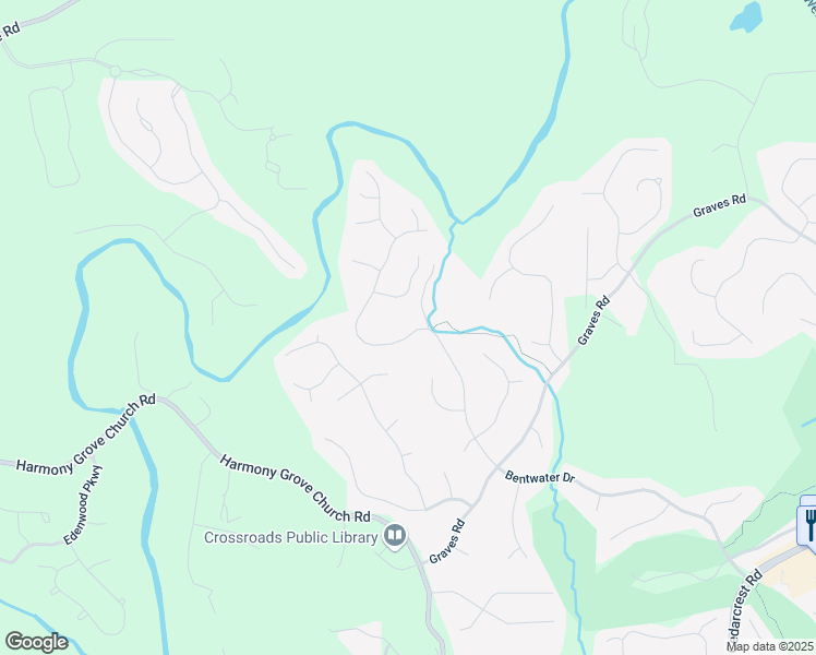 map of restaurants, bars, coffee shops, grocery stores, and more near 1120 Bentwater Drive in Acworth