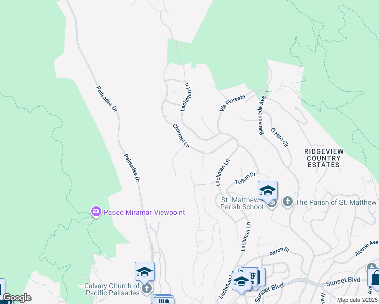 map of restaurants, bars, coffee shops, grocery stores, and more near 16722 Charmel Lane in Los Angeles