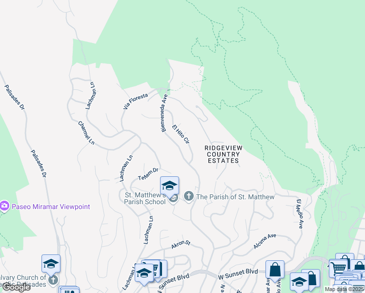 map of restaurants, bars, coffee shops, grocery stores, and more near 1233 Bienveneda Avenue in Los Angeles