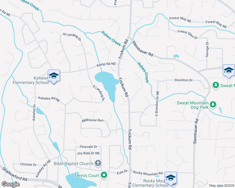 map of restaurants, bars, coffee shops, grocery stores, and more near 3937 Remington Way in Marietta