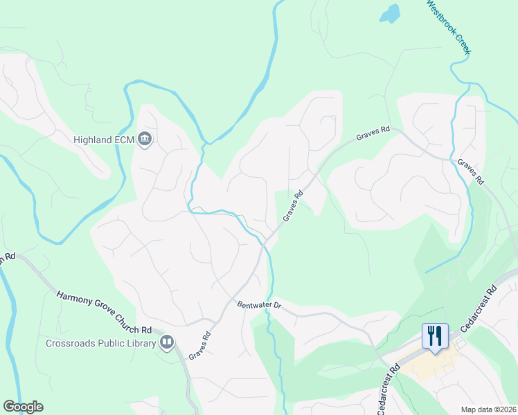 map of restaurants, bars, coffee shops, grocery stores, and more near 109 Evening Mist Drive in Acworth