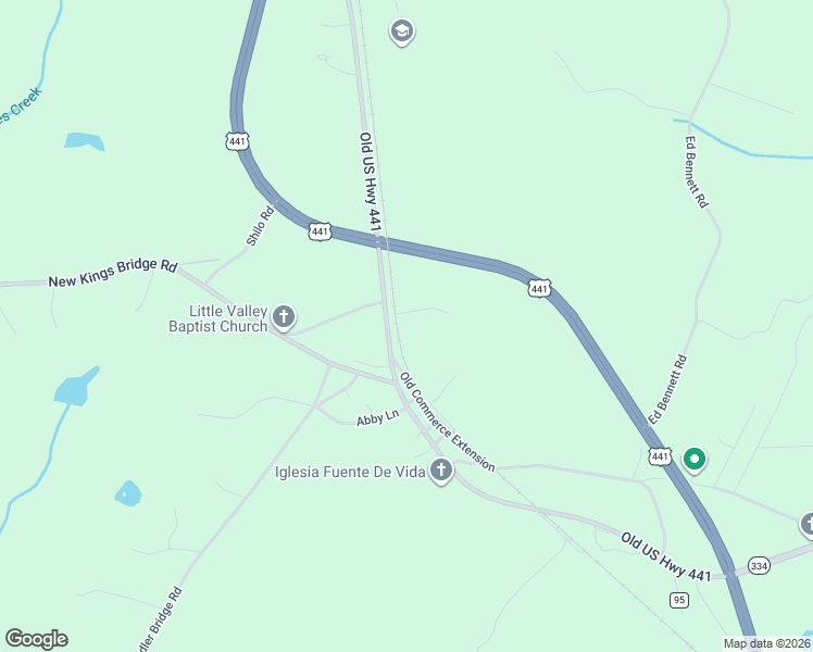 map of restaurants, bars, coffee shops, grocery stores, and more near 9051 U.S. 441 in Nicholson