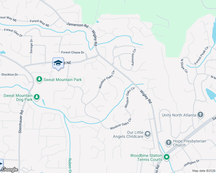 map of restaurants, bars, coffee shops, grocery stores, and more near 3041 Sawyer Trace in Marietta