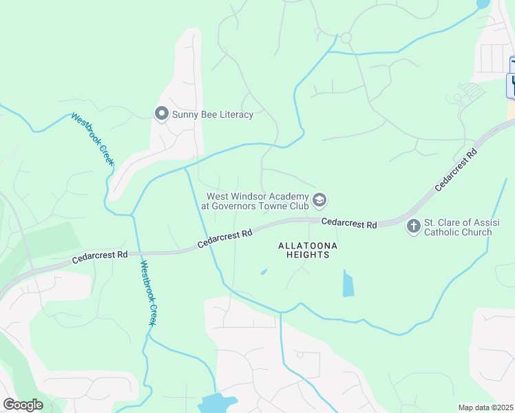 map of restaurants, bars, coffee shops, grocery stores, and more near 64 Telfair Court in Acworth