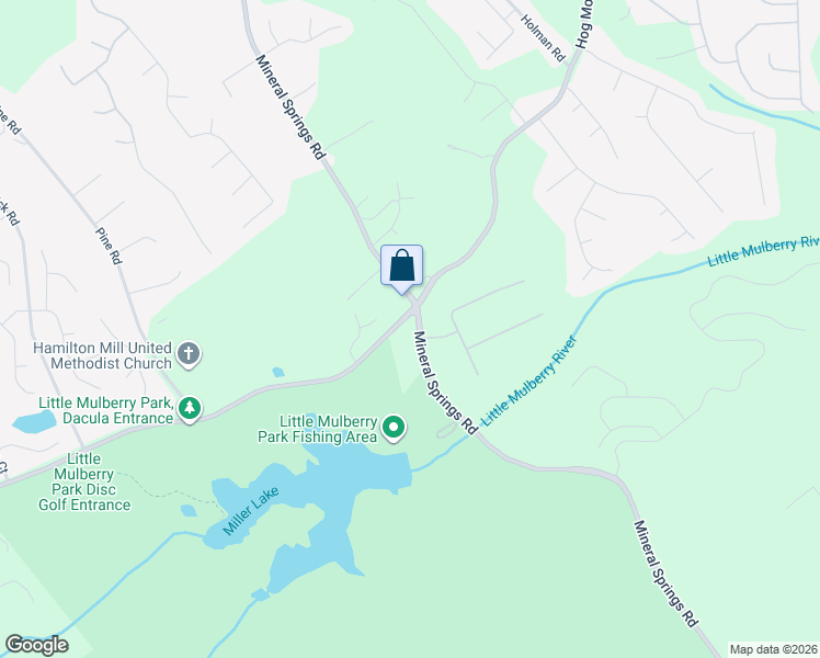 map of restaurants, bars, coffee shops, grocery stores, and more near 1450 Mineral Springs Road in Hoschton