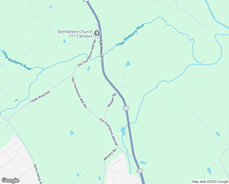 map of restaurants, bars, coffee shops, grocery stores, and more near 756 Walden Road in Winder