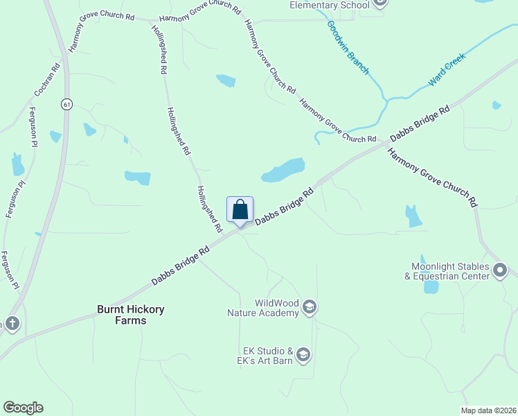 map of restaurants, bars, coffee shops, grocery stores, and more near 1245 Dabbs Bridge Road in Dallas