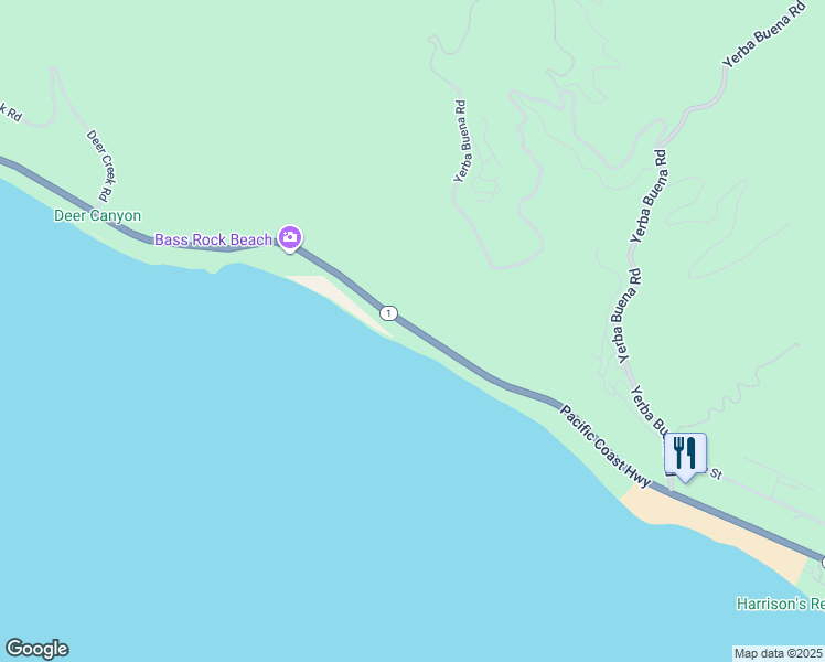 map of restaurants, bars, coffee shops, grocery stores, and more near 2010 Pacific Coast Highway in Malibu