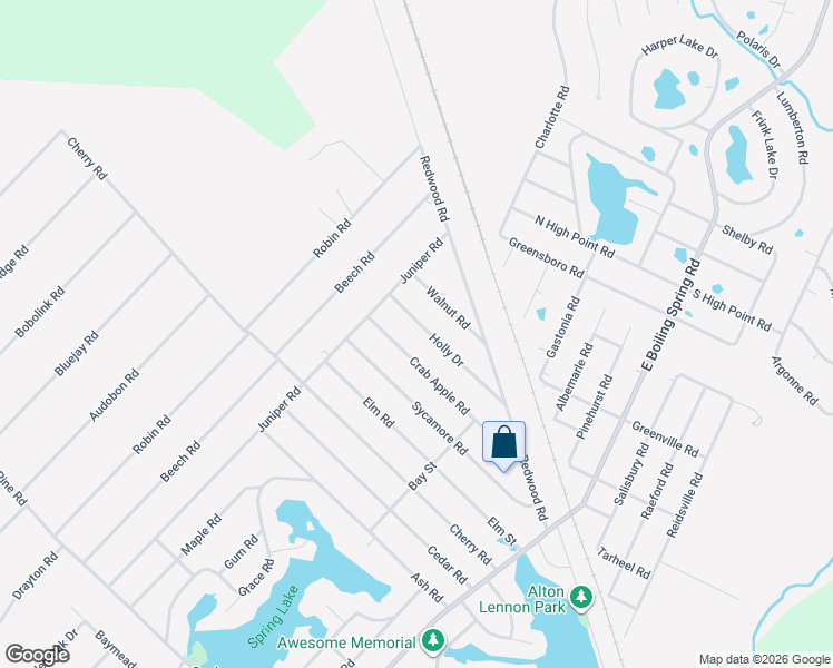 map of restaurants, bars, coffee shops, grocery stores, and more near 342 Holly Road in Southport