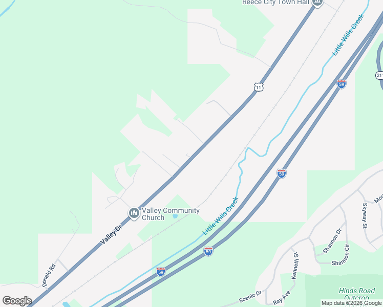 map of restaurants, bars, coffee shops, grocery stores, and more near 103 Primrose Road in Attalla