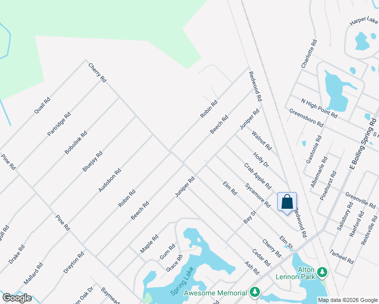 map of restaurants, bars, coffee shops, grocery stores, and more near 1893 Beech Road in Southport