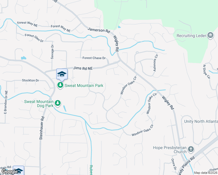 map of restaurants, bars, coffee shops, grocery stores, and more near 4485 Windsor Trce in Marietta