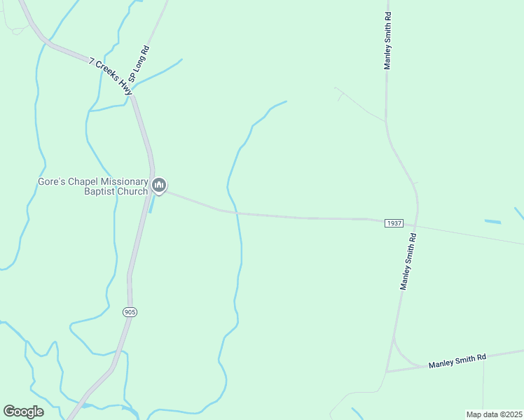 map of restaurants, bars, coffee shops, grocery stores, and more near 409 Gore Chapel Road in Nakina