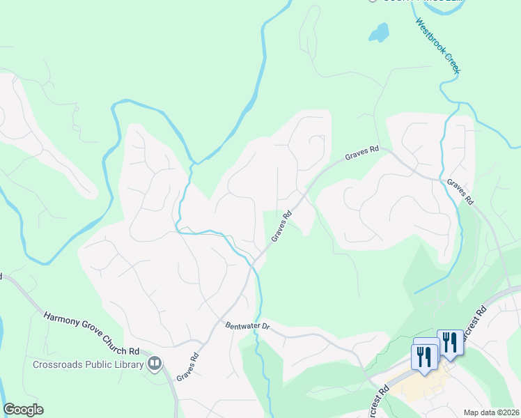 map of restaurants, bars, coffee shops, grocery stores, and more near 156 Evening Mist Drive in Acworth