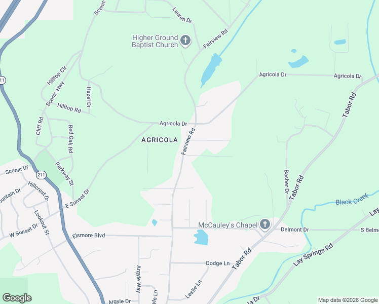 map of restaurants, bars, coffee shops, grocery stores, and more near 2519 Fairview Rd in Gadsden